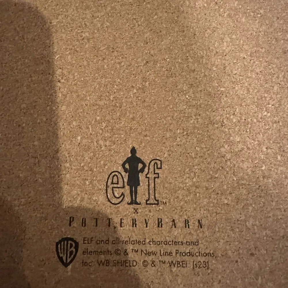 Pottery Barn Elf 6 Food Groups Cork Hard Placemats “read”
